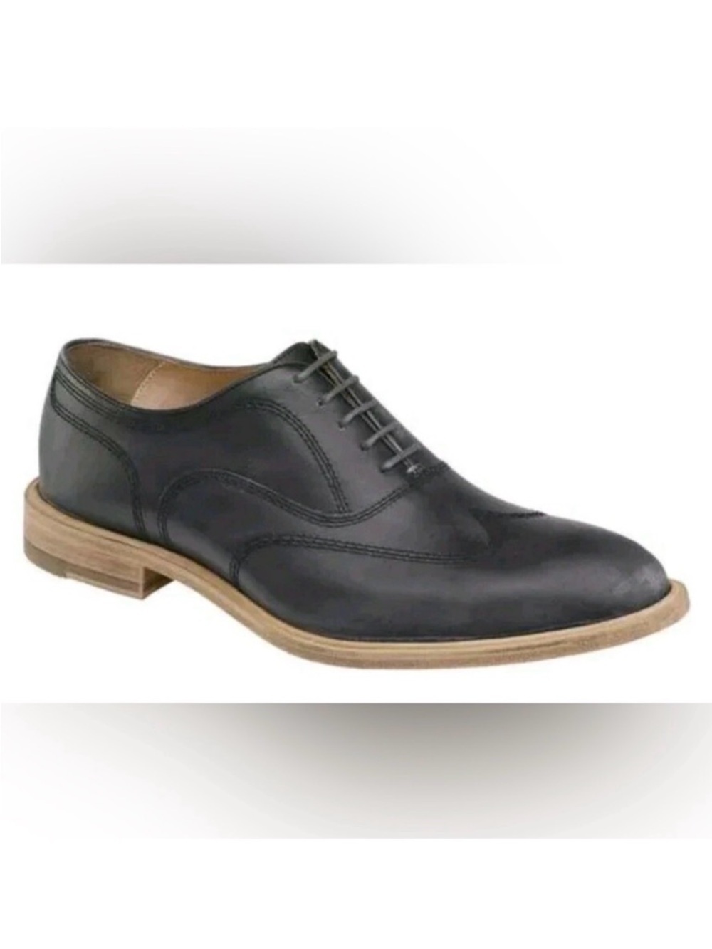 Johnston & Murphy Chambliss Wingtip Black Leather  Shoes 27-1407 Leather Size 9